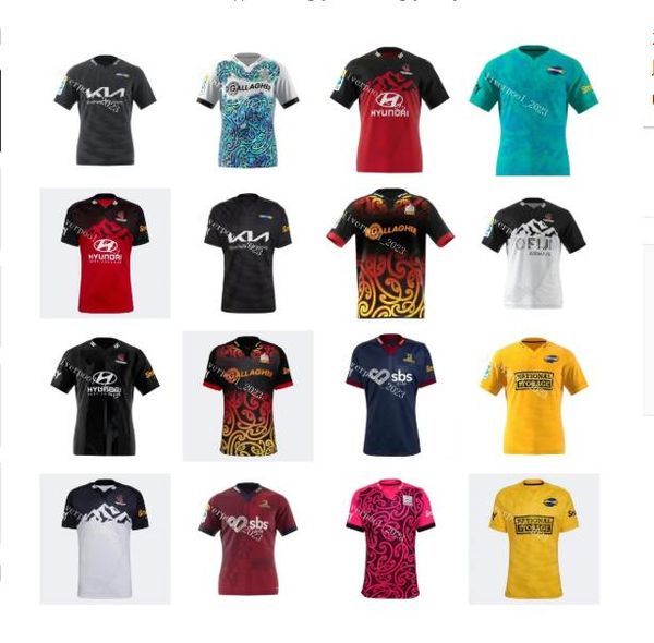 

2023 24 new hurricane highlander blues crusader rugby jerseys zealand 23 24 mens super moana jersey game australia olive jersey s-5xl sdg, Black;gray