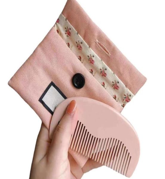 

epack mini cute little combs brushes practical sandalwood comb with gift box designer for women girls holiday gifts7784690, Silver