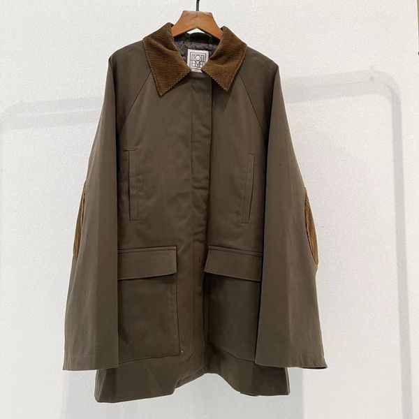 

womens toteme silhouette zipper coat side slit long sleeve jacket, Black;brown