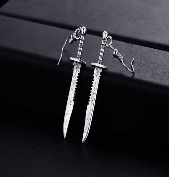 

fashion 20pair vintage knife shaped dangling earrings for women and girls retro cute little drop earrings jewelry5540454, Golden