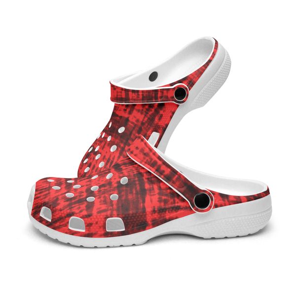 

diy custom shoes slippers mens womens black and red intertwined sneakers trainers 36-48