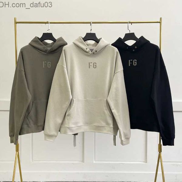 

women's hoodies sweatshirts season 7 fg plush hoodie for men and women hip hop casual loose travel hoodie autumn and winter z230726, Black