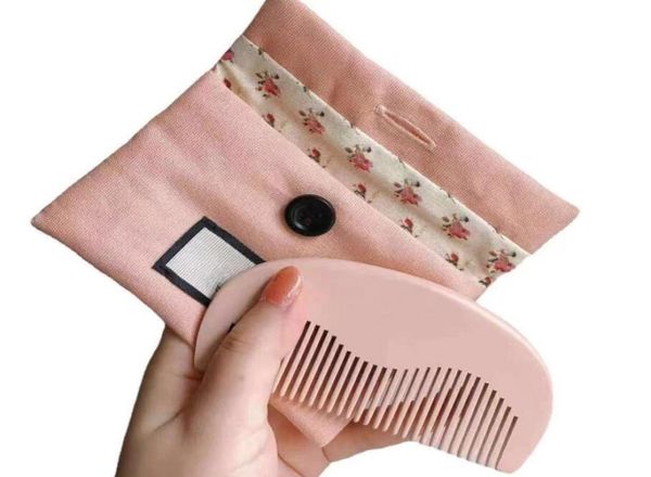 

epack mini cute little combs brushes practical sandalwood comb with gift box designer for women girls holiday gifts7358711, Silver