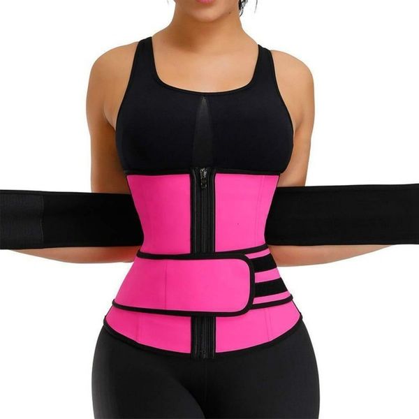 

womens shapers shaperwear waist trainer neoprene belt weight loss cincher body shaper tummy control strap slimming sweat fat burning belt 23, Black;white