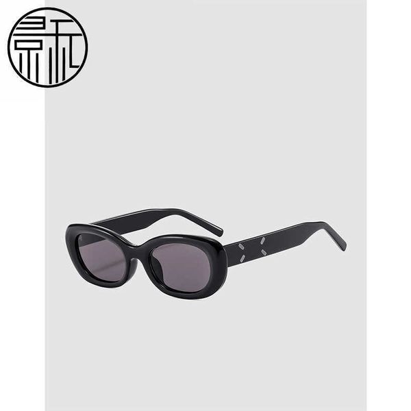 

2023 new gm yi mengling same mm004 cat's eye sun shading sunglasses women's sunglasses co-branding, White;black