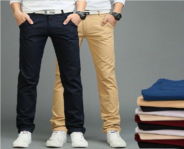 

whole new arrival men pants men039s slim fit casual pants fashion straight dress pants skinny smooth full length trousers5267225, Black