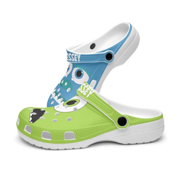 

diy custom shoes slippers mens womens blue and green stupid and cute monster sneakers trainers 36-48