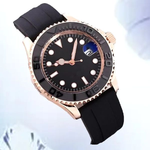 

aaa watches men's movement automatic mechanical round face watches gliding clasp swimming black wristwatches luminous montre de luxe me, Slivery;brown