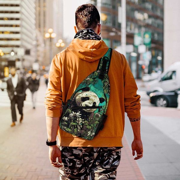 

panda shoulder bags floral mandala animal retro chest bag phone travel sling bag running custom crossbody bags boys fashion school bags 2307