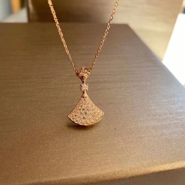 

fashion diamond pendant necklaces designer 18k gold plated chain mens womens necklace jewelry new, Silver