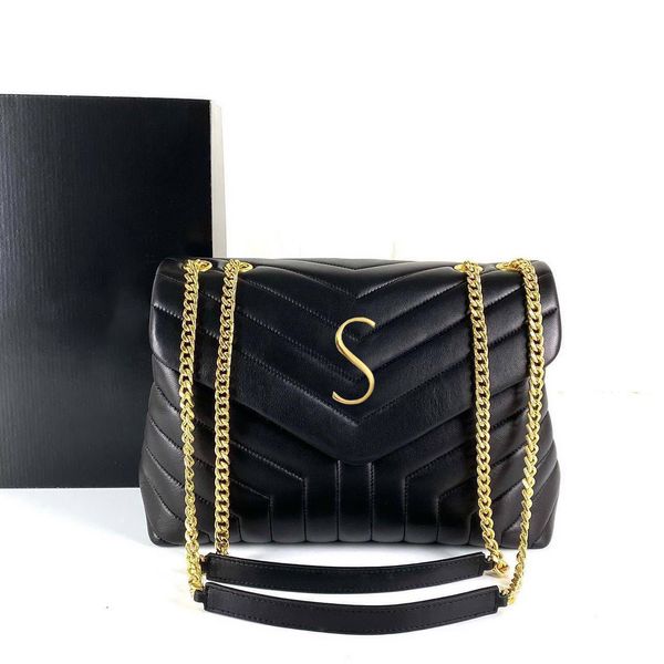 

10a designer fashion lou lou shoulder bag luxury shape flap silver chain handbag clutch bags women men purse white tote bag genuine leather