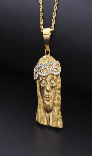

mens hip hop necklace jewelry fashion stainless steel jesus piece pendant necklace gold necklace7111339, Silver