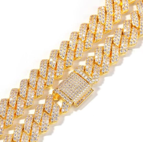 

14mm cuban chain micro pave cubic zircon luxury bling bling full iced out hip hop jewelry3332099, Silver