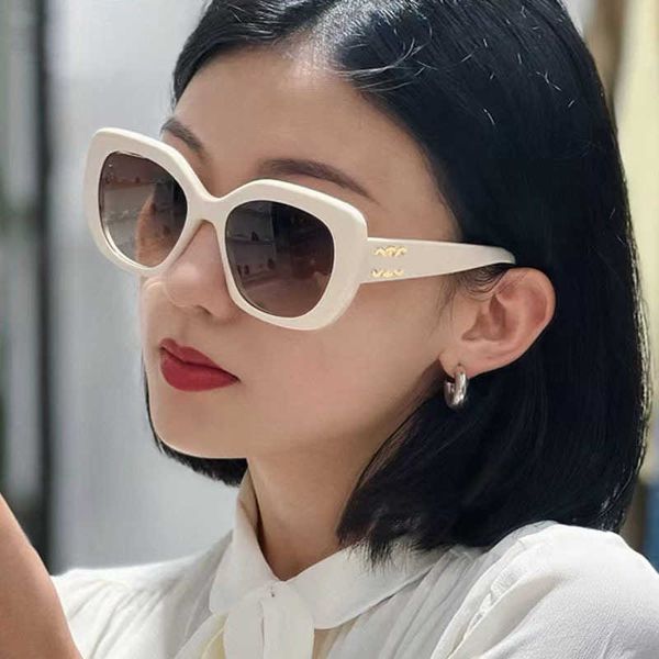 

designer triomphe sunglasses ce new big frame tide brand triumphal arch men's milk white women's anti ultraviolet sunglasses, White;black