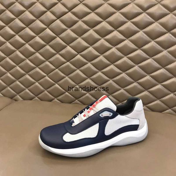 

colored men's prad breathable board shoes leather low cut layer cowhide round toe adhesive shoes lace up genuine leather mesh trendy sh, Black