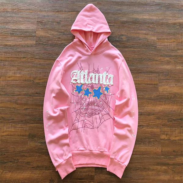 

mens hoodies sweatshirts 555555 american high street fashion brand cotton casual hoodie for men and women 230725, Black