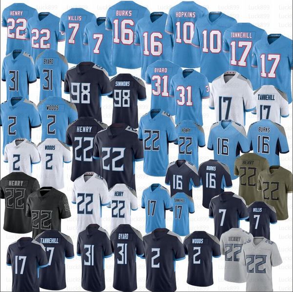 

will levis football jerseys treylon burks peter skoronski derrick henry 10 deandre hopkins ryan tannehill jeffery simmons kevin byard andre, Black;red