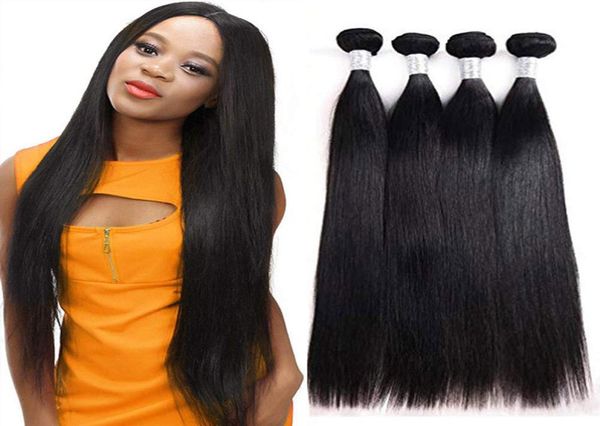 

830 inch peruvian human hair bundles straight 100 remy hair weave bundles 134lot hair weave 7823169, Black