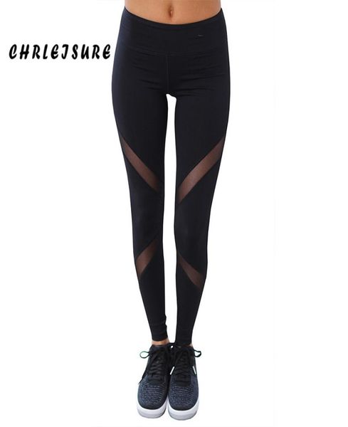 

chrleisure women leggings gothic insert mesh design trousers pants big size black capris sportswear new fitness leggings c919016800581