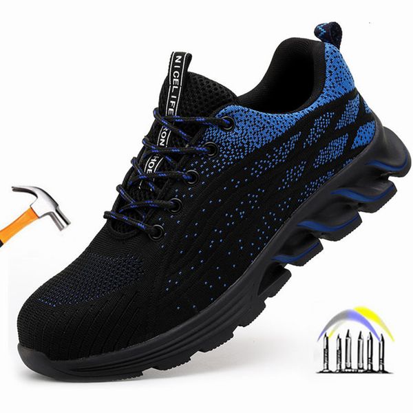 

dress shoes work safety shoes men anti puncture working special antislip sneakers outdoor antismashing construction work 230726, Black