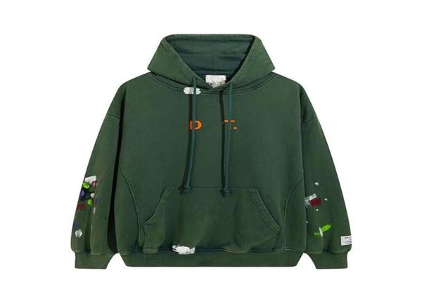 

men039s hoodies sweatshirts fashion yes casual depte letters handpainted signed splashed ink make old hooded sweaters ma5592899, Black