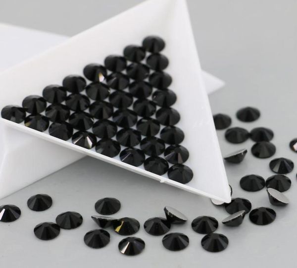 

crystal glass no fix rhinestone ss3ss30 flat silver backs round rhinestones in bulk jet3858945, Black