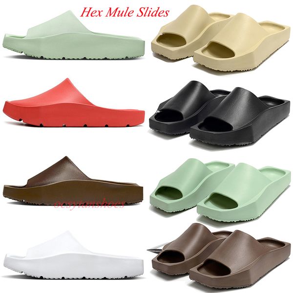 

designer sandals hex mule slipper slipper slide women shoes lady flip flops slip on beach slide flat casual walking fashion trend, Black