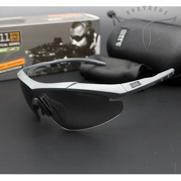 

military version 5.11 bulletproof shooting cs military fans explosion-proof tactical cycling glasses sports sunglasses goggles, White;black