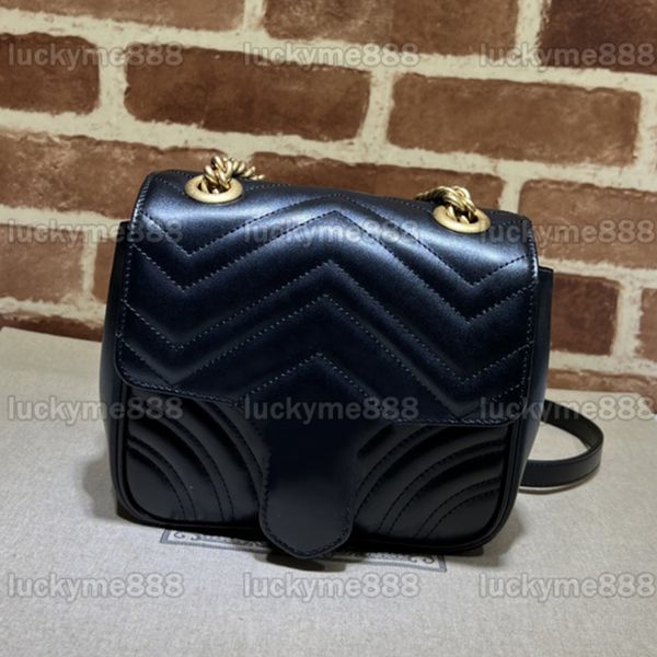 

10a mirror quality designers marmont square flap bags mini 18cm womens real leather cowhide quilted purse luxurys chevron handbags crossbody