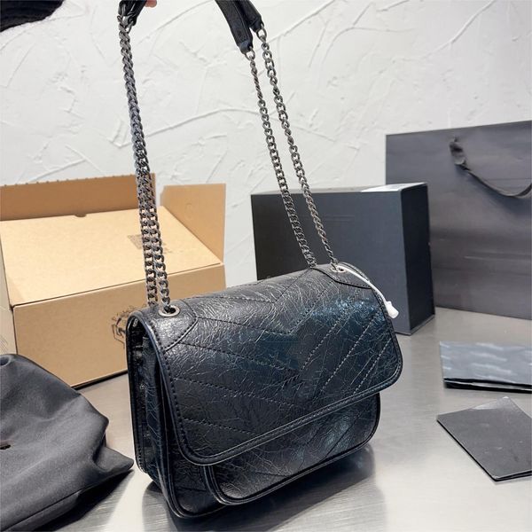 

niki bag designer shoulder bag real leather fashion flap bag handbag envelope message crossbody handbags 5a quality