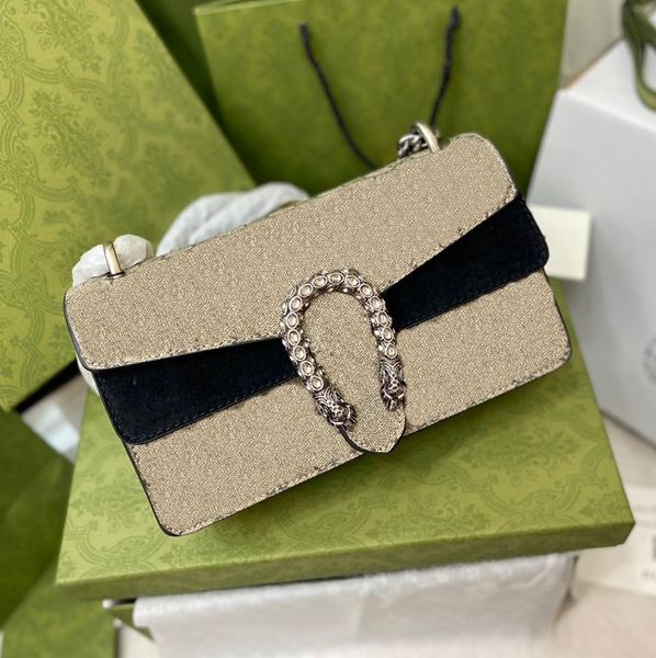 

designer bag design chain bag wine god bag classic shoulder bag luxury brand handbag luxury design shoulder bag double tiger head metal buck