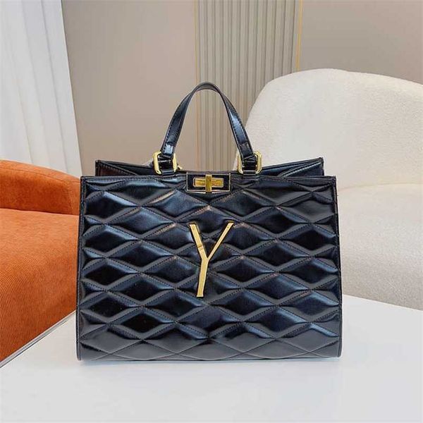 

shopping bags tote bag lattice purses handbags women woemn designer purse luxury leather shoulder bags large shopping handbag 221215