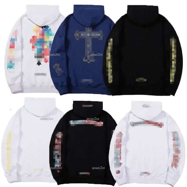 

2023 classic designer ch1 hoodies winter sweatshirts hoodie long sleeve jacket loose coat hooded hoody man hip hop hearts, Black
