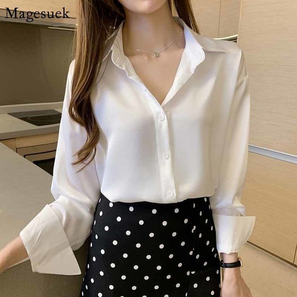 

womens blouses shirts autumn loose and office lady clothes blusas chiffon women vintage white long sleeve blouse10541 230726