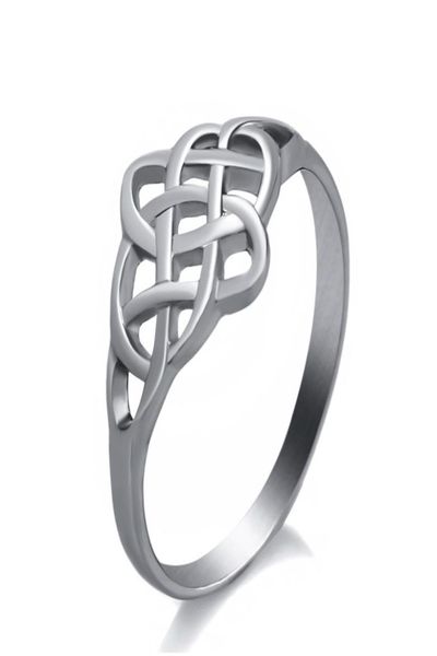 

classic vintage women ring celtic carter knot stainless steel ring anniversary and gift of lover silver ring us size 5121453186