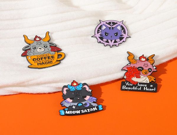 

cute but also satan enamel pins custom cat goat brooches lapel badges animal funny quotes jewelry gift for kids friends6755602, Blue