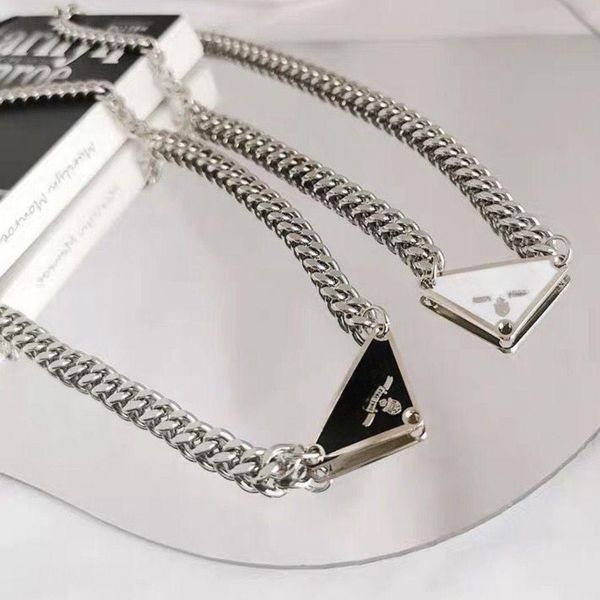 

necklace new designer necklace for men women letter men chain necklace inverted triangle fashion for woman designers brand jewelry new year, Silver