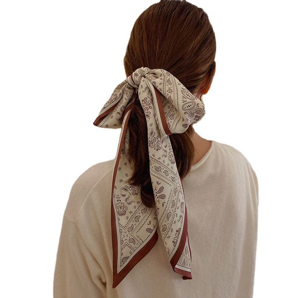 

fashion blogger designer jewelry new trend ribbon 14 * 150 simulated silk pointed long strip scarf headscarf bandanas durag wholesale dj39, Blue;gray