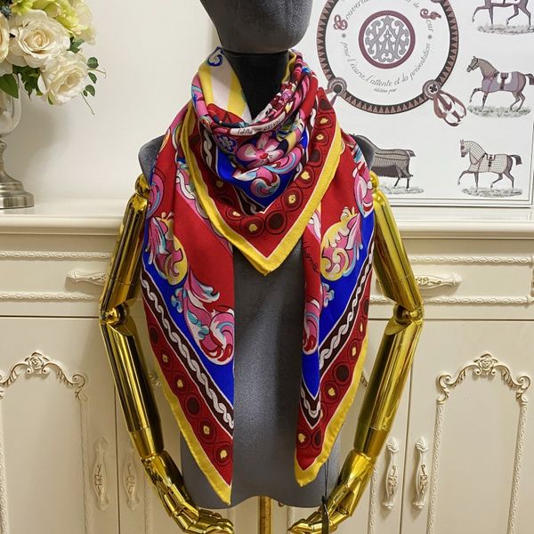 

women's square scarf scarves shawl 100% cashmere material red print letters flowers size 130cm - 130cm, Blue;gray