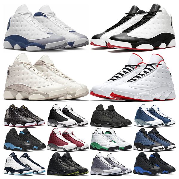 

designer 13s basketball shoes playoffs black cat university blue lucky green navy obsidian altitude atmosphere grey mens outdoor sports snea