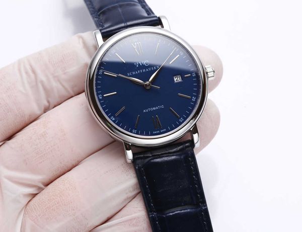 

designer elegant men watch iwc portofino mechanical watches 40mm r90b automatic movement sapphire mirror prx montre iw3565 luxe with box, Slivery;golden