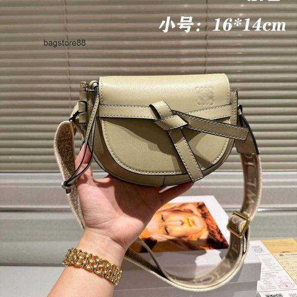 

lowe bag shoulder cowhide loewc bag designer pattern bags girl cross spain purse single family oblique saddle gate wide strap half moon bow