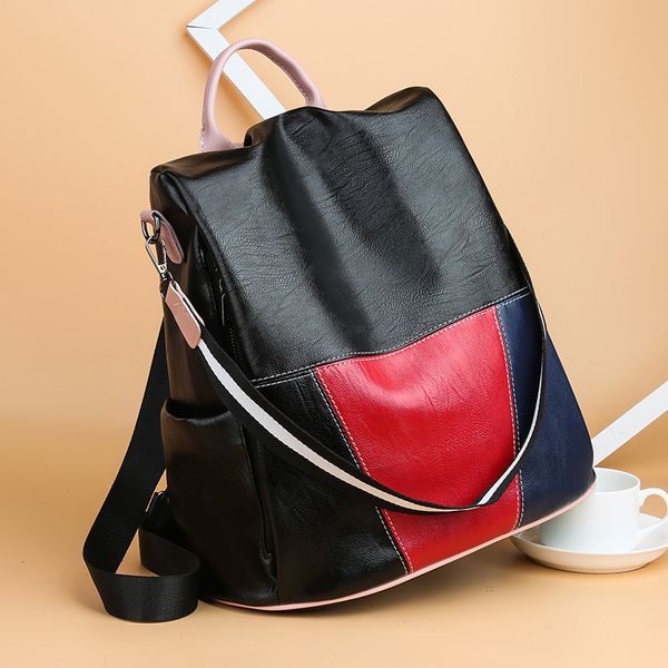 

women backpack style pu leather fashion casual bags small girl schoolbag business lapbackpack charging bagpack rucksack sport&outdoor packs
