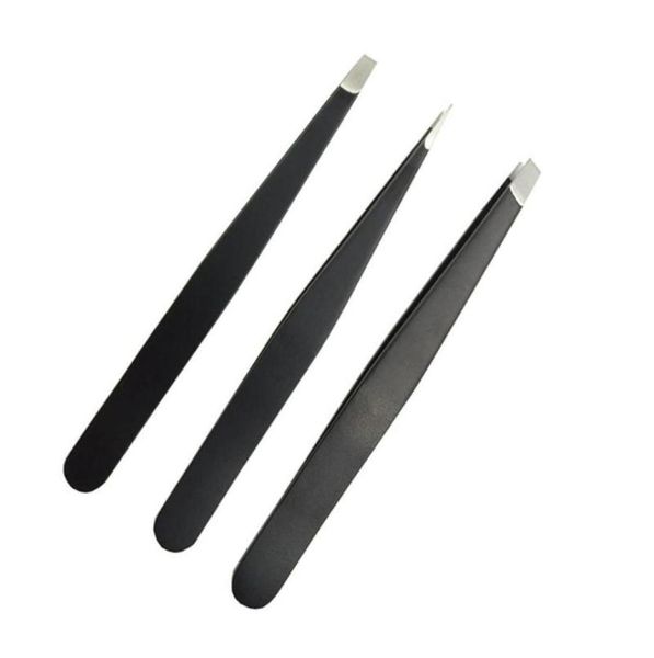 

eyebrow tools stencils 3pcs professional small ingrown hair gift splinter travel pincer makeup stainless steel tool tip tweezer 2958731