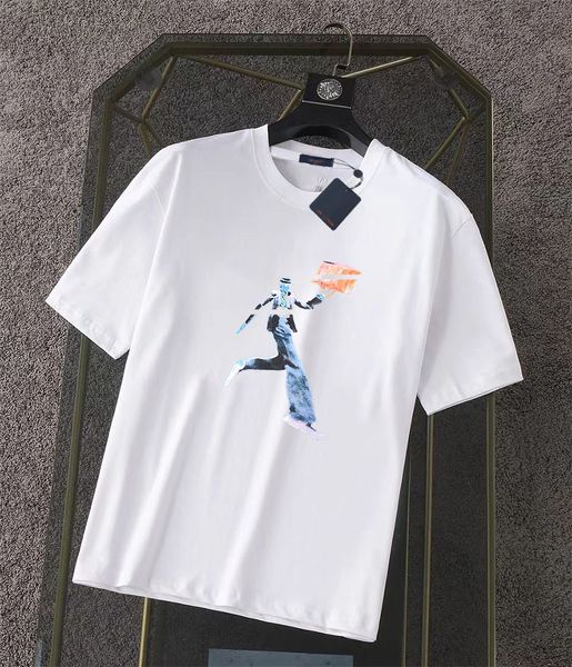 

mens designer t-shirts white t shirt summer clothes casual fashion loose letter short t-shirt#81, White;black