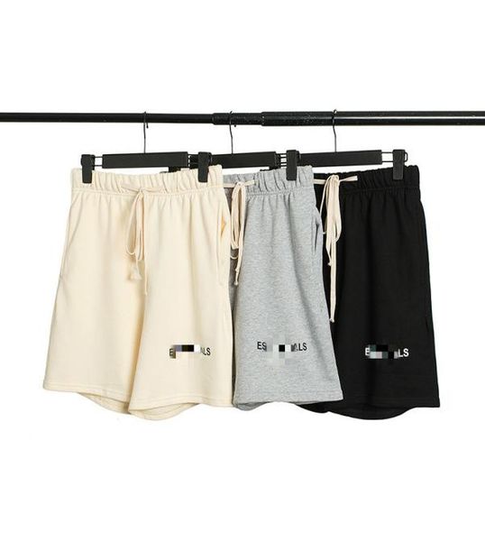 

mens superior quality elastic waist shorts pants women hip hop s print pants lovers solid color casual pants5582429, Black