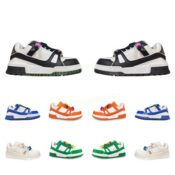 

classic designer new casual shoes trainer maxi sneaker couple style men women casual shoes high end low sports shoes size 35-45 blue green o