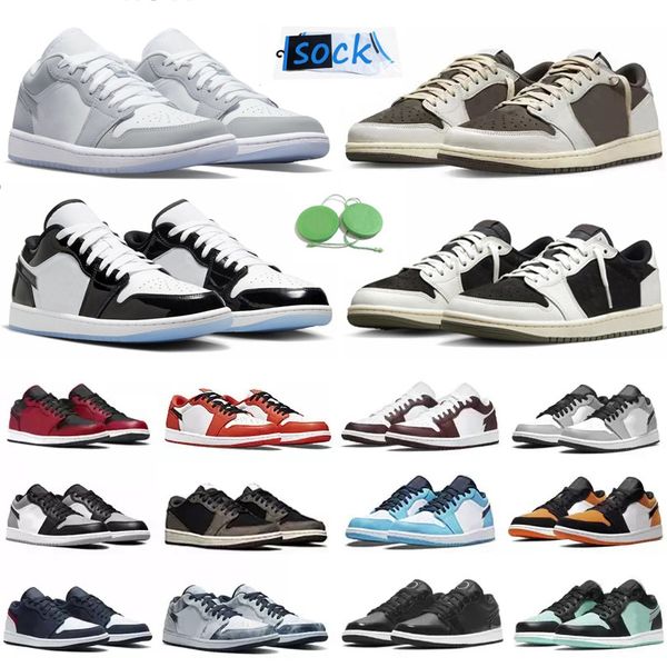 

2023 jumpman 1 low men women basketball shoes 1s olive reverse dark mocha fragment white tan camo wolf grey paint drip royal cyber shadow me