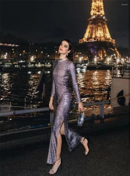

casual dresses see through rhine maxi club auturn dress women 2022 glitter evening party long fishnet beach vestidos8404154, Black;gray
