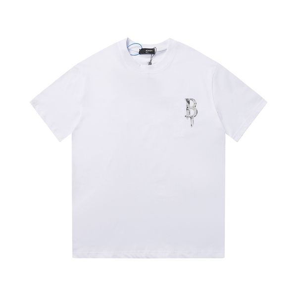 

2023 summer men women designers t shirts loose oversize tees apparel fashion mans casual chest letter shirt luxury street shorts sleeve clo, White;black